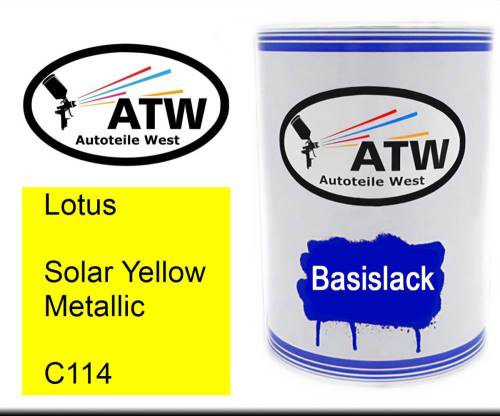 Lotus, Solar Yellow Metallic, C114: 500ml Lackdose, von ATW Autoteile West.